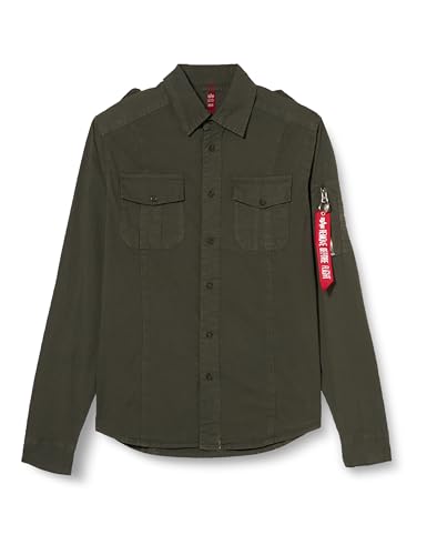 ALPHA INDUSTRIES Basic Shirt Slim Koszulka męska, 136-greyblack, S