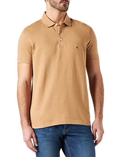 Tommy Hilfiger Męska koszulka polo Slim Slim, Kosz brązowy/glinowany żwirek, S