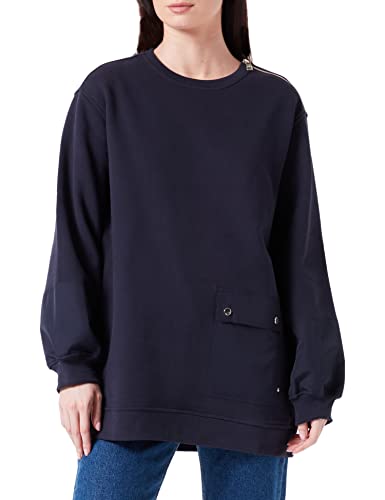 BOSS Bluza damska, niebieska (Open Blue), S (DE)