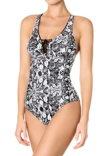 goldenpoint Damski jednoczęściowy kostium kąpielowy VIP Lounge, czarny, 80B