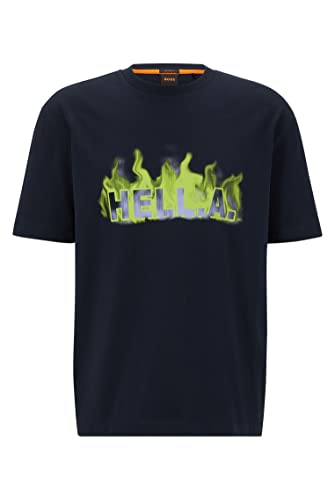BOSS koszulka męska teefire, Dark Blue404, XL