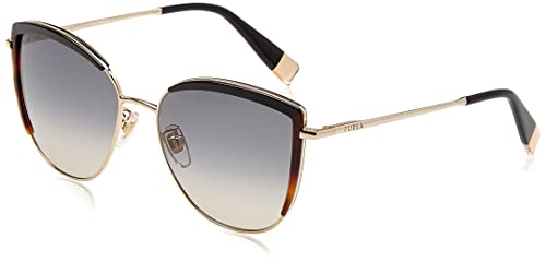 Furla Unisex SFU598V okulary przeciwsłoneczne, złote, rozmiar 55, złoto, 55