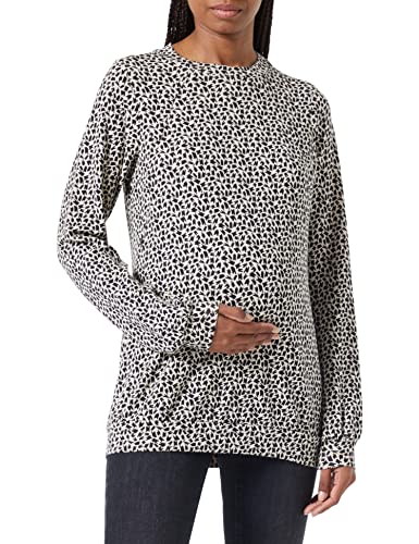 Noppies Maternity Top Roslyn Nursing Long Sleeve Allover Print T-Shirt, Oatmeal-P807, XS