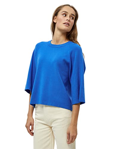 Minus Damski sweter z dzianiny Venda z rękawem 3/4 1, niebieski (Ocean Blue), L, Błękitny ocean, L