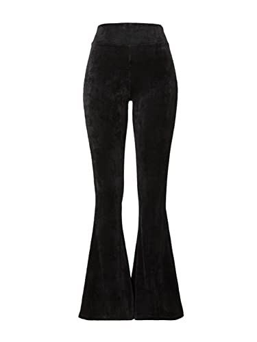 Urban Classics Damskie legginsy z wysokim stanem aksamitne spodnie do jogi, Czarny, 5XL