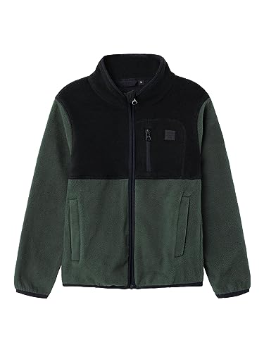 NAME IT Child Colorblock kurtka polarowa, Deep Forest, 134