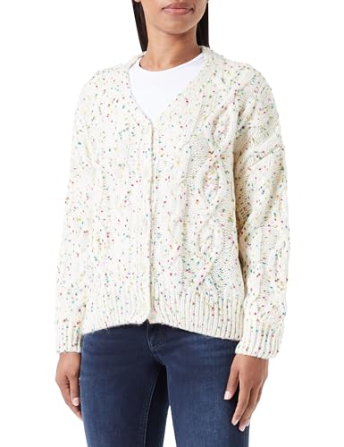 caneva Damski kardigan 19019558-CA02, wełniany biały wielokolorowy, XL/XXL, Wełna biała, wielokolorowa, XL-XXL