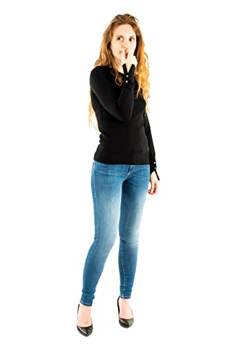 Guess Damski sweter Elinor Rn Ls SWTR, czarny, XS