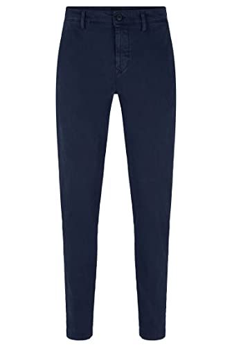 BOSS Spodnie męskie, płaskie, ciemnoniebieskie, 3232