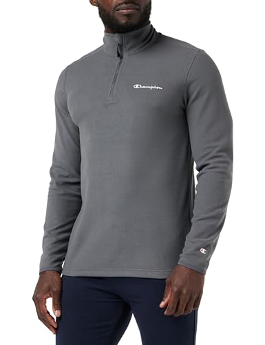 Champion Legacy Micro Polar Fleece-Script Logo Half Zip Top Bluza Mężczyźni, Grigio Grafite, L