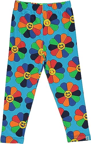 Småfolk Legginsy, kwiaty, niebieski (Ocean Blue), 9-10 lat