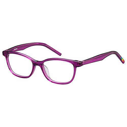 Polaroid Unisex dziecięce okulary przeciwsłoneczne PLD D802 HOG 47, fioletowe (fioletowe)
