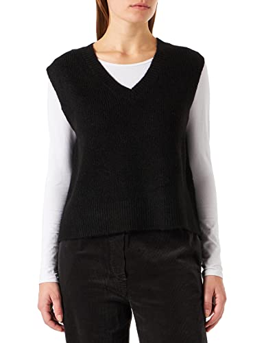 PIECES Damska kamizelka PCJENNIFER z dekoltem w serek Noos BC Pullunder, czarna, S