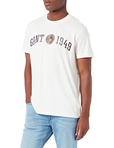 GANT T-shirt męski, kremowy, S