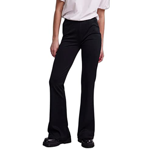 PIECES Damskie spodnie Pcotine Hw Flared Pants Noos, czarny, XS