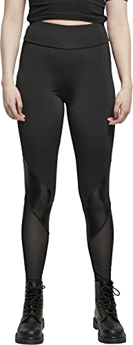 Urban Classics Damskie legginsy z wysokim stanem, czarny/czarny, L