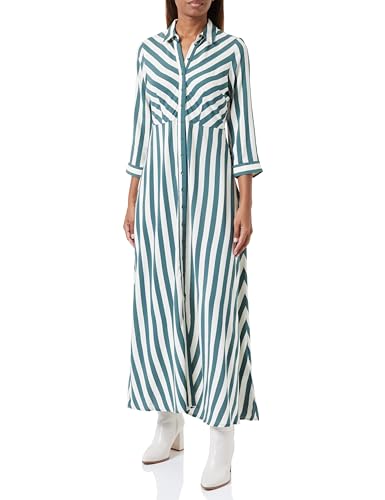 YAS Savanna Long Shirt Dress, Topiary ogrodowe/paski: eggnog, XL