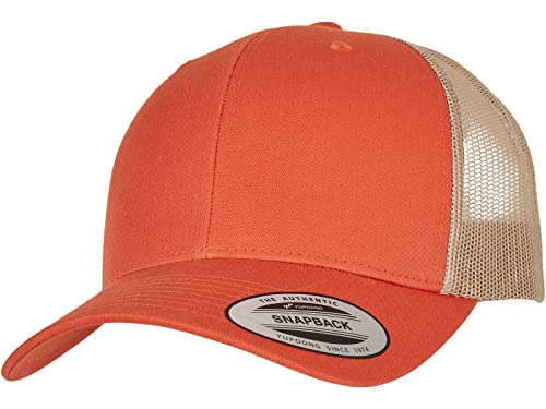 Flexfit Unisex Retro Trucker 2-Tone czapka baseballowa, rustykalny pomarańczowy/khaki, jeden rozmiar