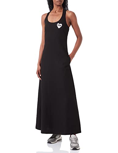 Love Moschino Damska sukienka z długimi ramiączkami, czarna, rozmiar 40, czarny, 40