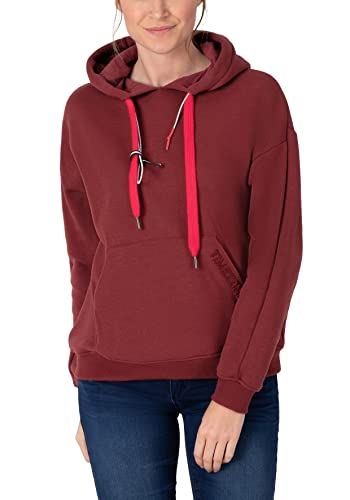 Timezone Damska bluza z kapturem Sportowa, Barolo red, XL