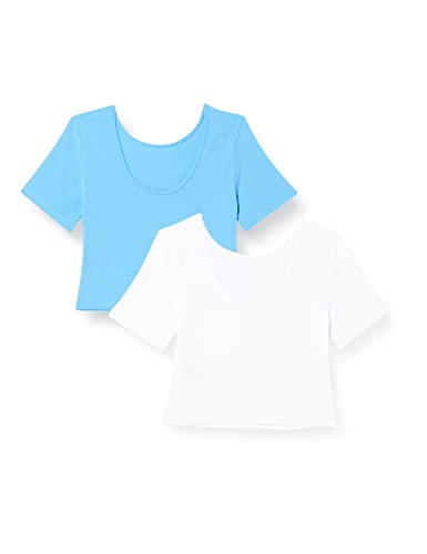 ONLY Women's ONLPURE S/S Short TOP JRS 2PK T-Shirt, All Aboard/Pack:Bright White, S