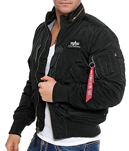 ALPHA INDUSTRIES Męska kurtka silnikowa, Czarny, M