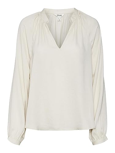 VERO MODA VMSUNNY LS VMA NOOS bluzka damska z dekoltem w serek, owsianka, XXL