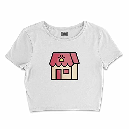Bona Basics, Koszulka damska z nadrukiem cyfrowym,%100 bawełna, biała, casualowa, topy damskie, rozmiar: XL, biały, XL Krótki