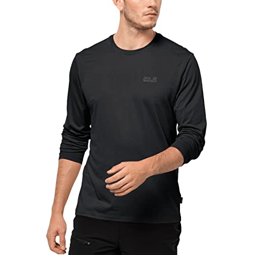 Jack Wolfskin Męski T-shirt Sky Thermal, czarny, XXL