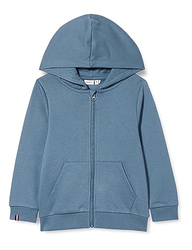 NAME IT Bluza chłopięca Nkmmalic Ls Sweat Card Bru Noos, Bluefin, 146-152
