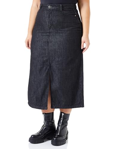 Urban Classics Damska spódnica midi denim, Black washed, 31