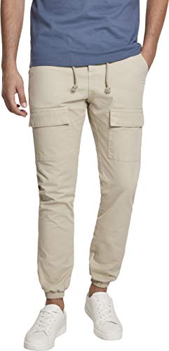 Urban Classics Klasyczne spodnie męskie z przodu typu cargo do joggingu, Concrete, XL