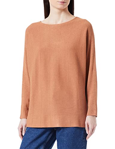 TOM TAILOR Denim Damski sweter z rękawami nietoperza 1033635, 30345 - Rusty Amber Melange, M