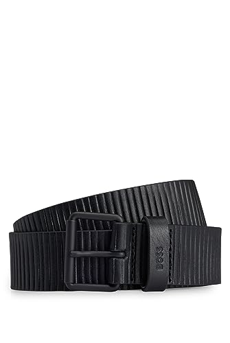 BOSS Męski pasek Scott-Cut_Sz35, czarny 1, 115, czarny (Black1)