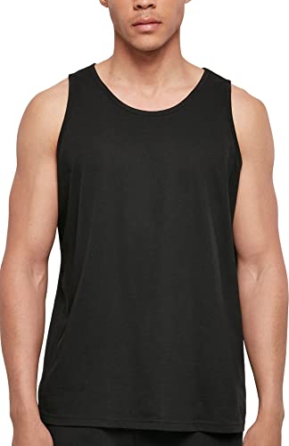 Build Your Brand Męski Basic Tank T-Shirt, Basic męski tank top z bawełny na lato, dostępny w wielu kolorach, rozmiary XS-5XL, czarny, 3XL