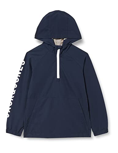 JACK & JONES JUNIOR Jorluke Anorak JNR kurtka męska, Granatowa marynarka/szczegóły:PRINT, 152