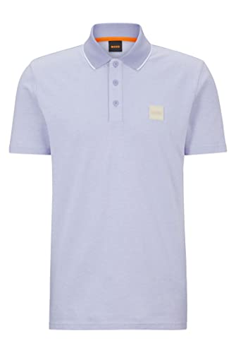 BOSS Orange PeOxford męska koszulka polo, Light/Pastel Purple538, S