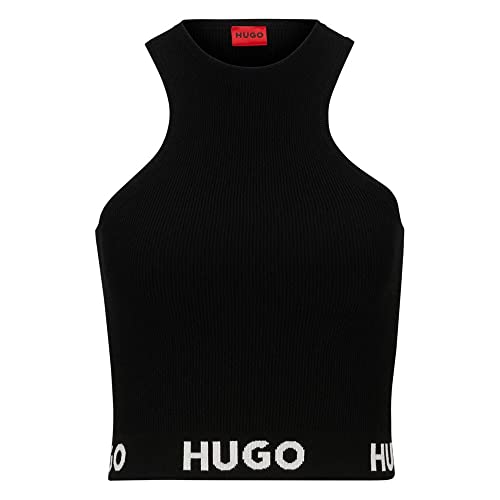 HUGO Sorrelta damski top z dzianiny, czarny (Black1), M