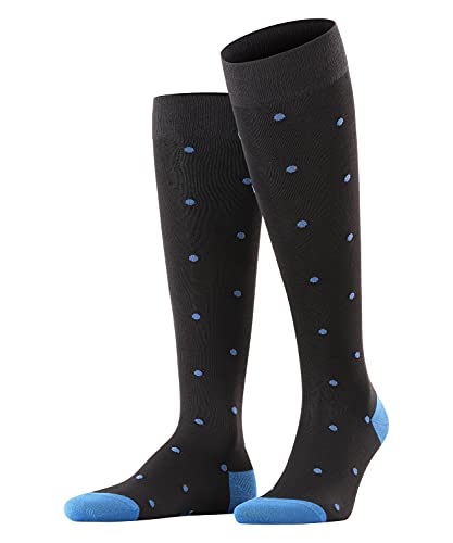 FALKE Mężczyźni Podkolanówki Dot M KH Bawełna długie z wzorem 1 Para, Czarny (Black-Mix 3010), 39-42