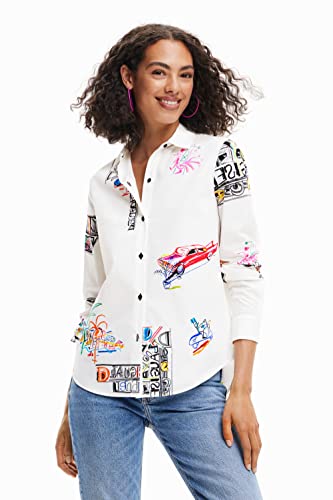 Desigual Damska koszulka, biały, XL