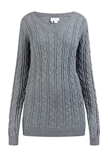blonda Damski sweter z dzianiny 15424696-BL01, szary, XS/S, szary, XS-S