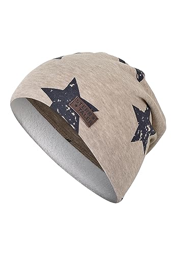 Sterntaler Czapka beanie w gwiazdki, uniseks, beżowy, 53