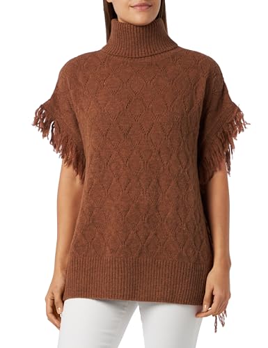 caneva Damskie ponczo Gaya z dzianiny, brązowy, XS-S