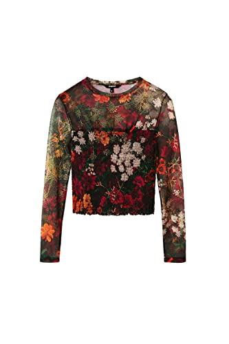 Desigual Damska koszulka z długim rękawem, Wykończenie materiału, M