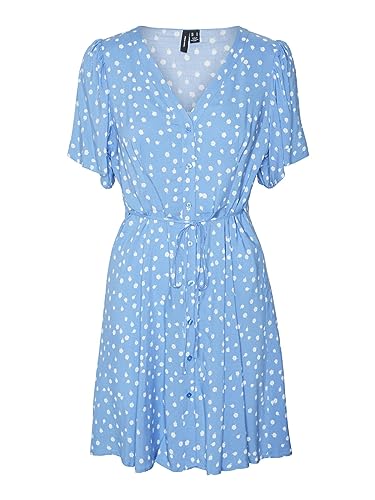 Bestseller A/S Damska sukienka Vmalba Ss Short Dress WVN Noos, Prowansja/Aop: laura, XL