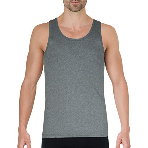 Eminence Czysta Bawełna Tank Top Mężczyźni, Szary (Chiny), 3XL