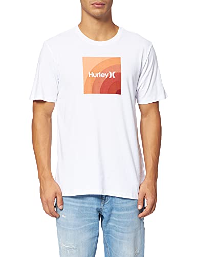 Hurley Męska koszula M Evd Wsh retro pudełko Ss biały S