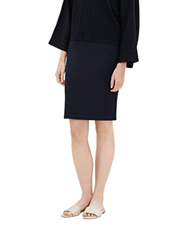 Podstawowa spódnica damska TOM TAILOR ołówkowa, 10668-niebieski kapitan nieba, 44