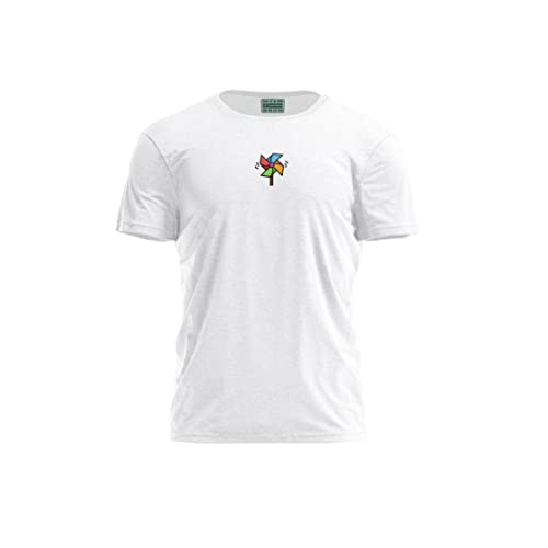 Bona Basics, Męski T-shirt z cyfrowym nadrukiem,% 100 bawełna, biały, na co dzień, męskie topy, rozmiar: XL, biały, XL