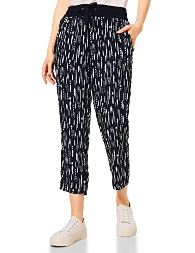 Street One Damskie spodnie wiskozowe A375250 7/8, ciemnoniebieskie, W36/L26